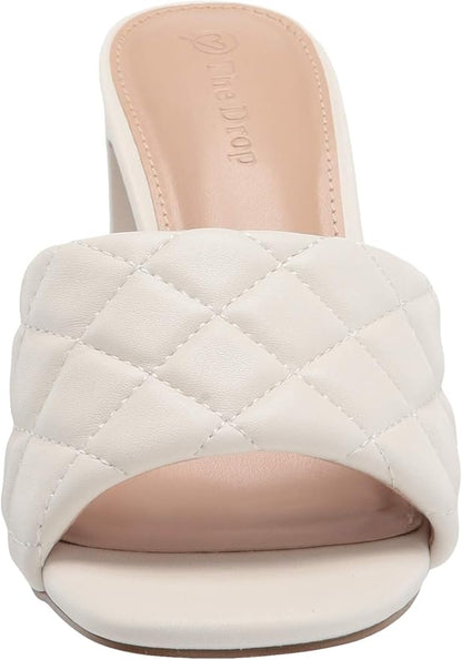 The Drop Women’s Pattie Block Heeled Mule Sandals – Quilted