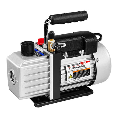 Pittsburgh Automotive 2.5 CFM Vacuum Pump – Open Box / Oil Bottle Leaked in Packaging