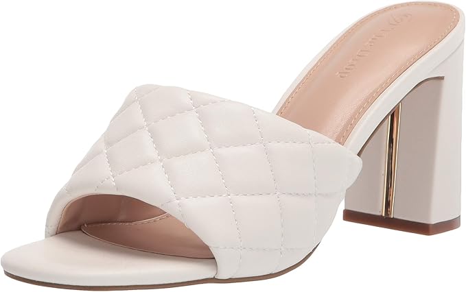 The Drop Women’s Pattie Block Heeled Mule Sandals – Quilted