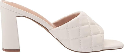 The Drop Women’s Pattie Block Heeled Mule Sandals – Quilted