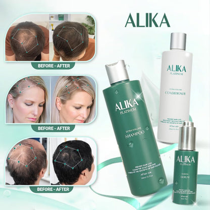 ALIKA Hair Growth Set – Shampoo, Conditioner & Serum Treatment for Thicker Fuller Hair – Men & Women