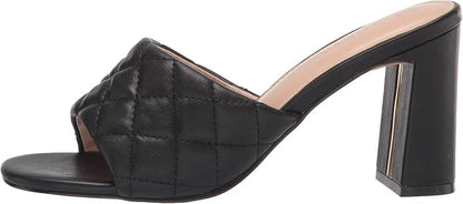 The Drop Women’s Pattie Block Heeled Mule Sandals – Quilted