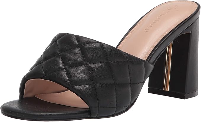 The Drop Women’s Pattie Block Heeled Mule Sandals – Quilted