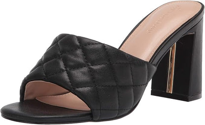 The Drop Women’s Pattie Block Heeled Mule Sandals – Quilted