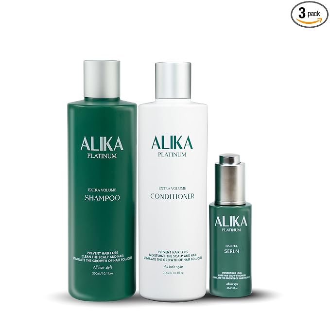 ALIKA Hair Growth Set – Shampoo, Conditioner & Serum Treatment for Thicker Fuller Hair – Men & Women