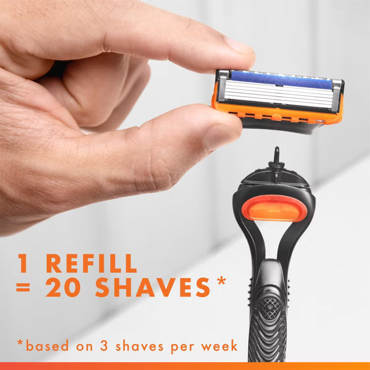 Gillette Fusion5 Mens Razor Blade Refills, 12 Count, Lubrastrip for a More Comfortable Shave