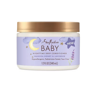 SheaMoisture Baby Nighttime Deep Conditioner Manuka Honey & Lavender 12 oz – Tear-Free Formula