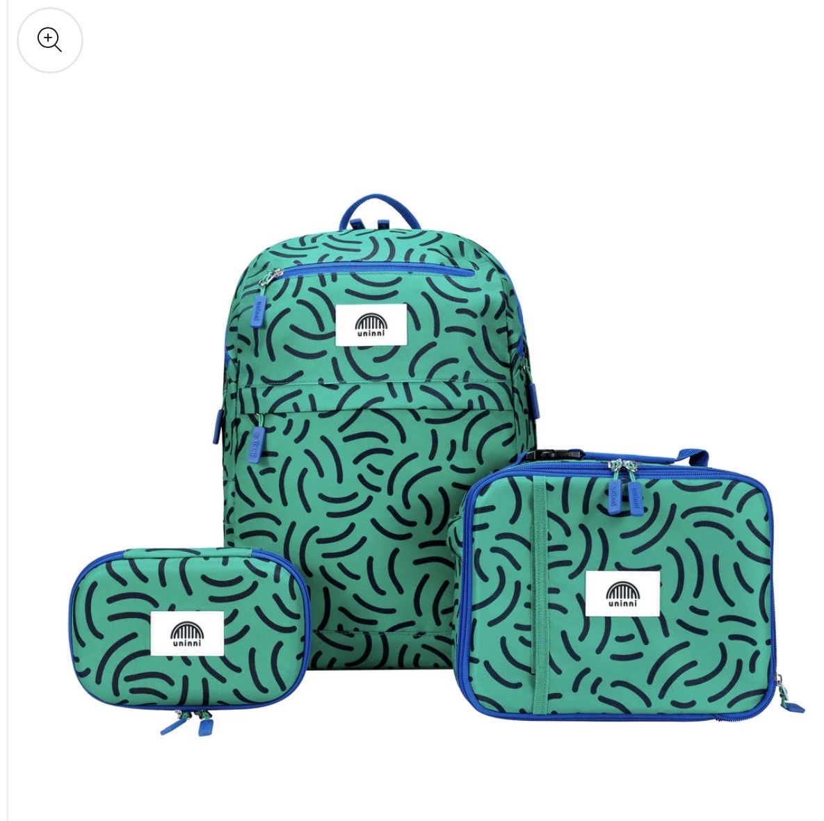 Uninni Backpack Set – Brush Strokes | Backpack, Lunch Bag & Pencil Case 3-Piece Set