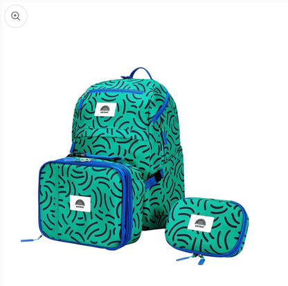 Uninni Backpack Set – Brush Strokes | Backpack, Lunch Bag & Pencil Case 3-Piece Set