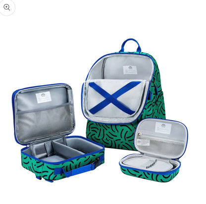 Uninni Backpack Set – Brush Strokes | Backpack, Lunch Bag & Pencil Case 3-Piece Set