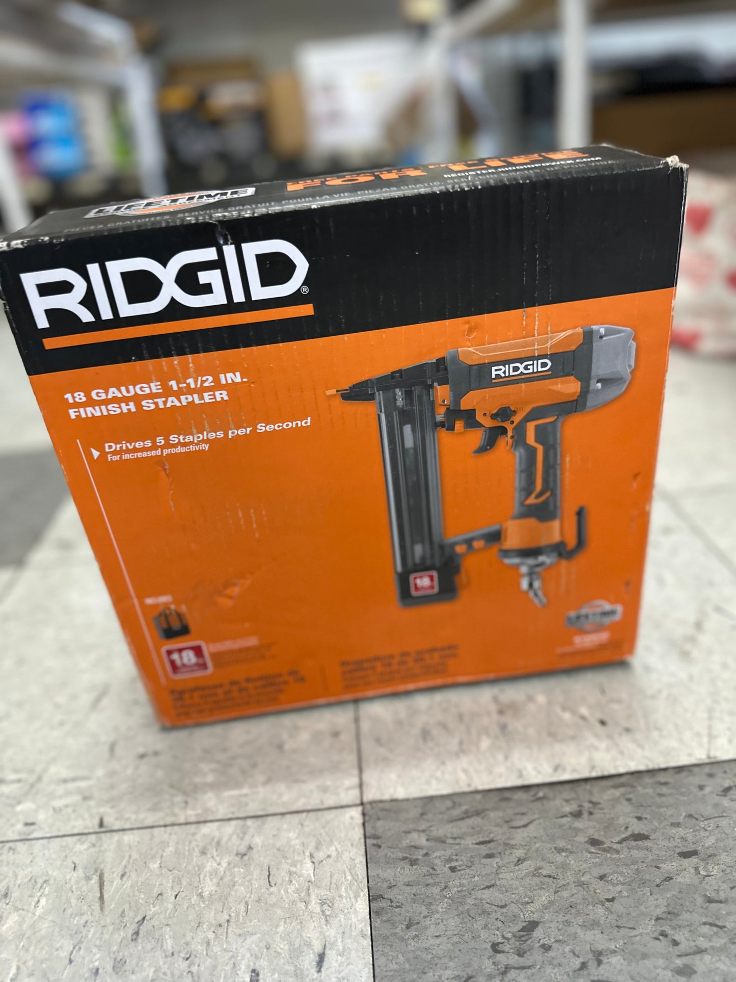 RIDGID Pneumatic 18-Gauge 2-1/8 in. Brad Nailer with CLEAN DRIVE Technology & Tool Bag