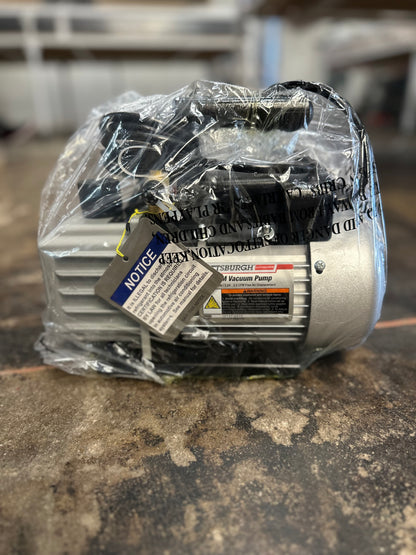 Pittsburgh Automotive 2.5 CFM Vacuum Pump – Open Box / Oil Bottle Leaked in Packaging