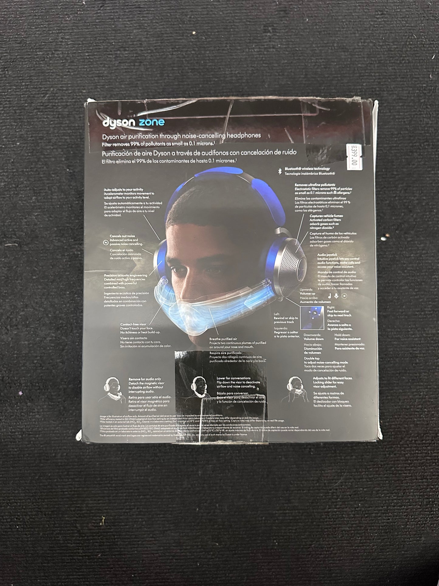Dyson Zone Noise Cancelling Headphones with Air Purification Visor – Open Box