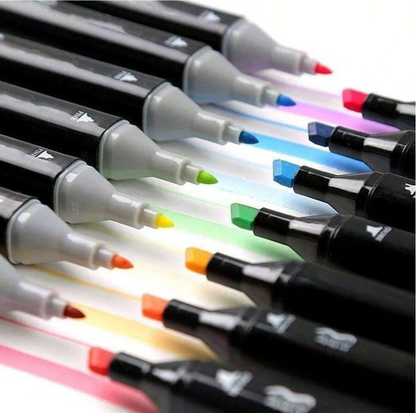 WCI.A Wonder 120 Dual Tip Art Markers Set – 120 Colors Alcohol Markers with Carrying Case