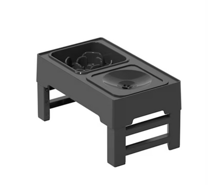 ELS Pet 2-in-1 Elevated Feeding Station for Dogs – Slow Bowl + Floating Bowl