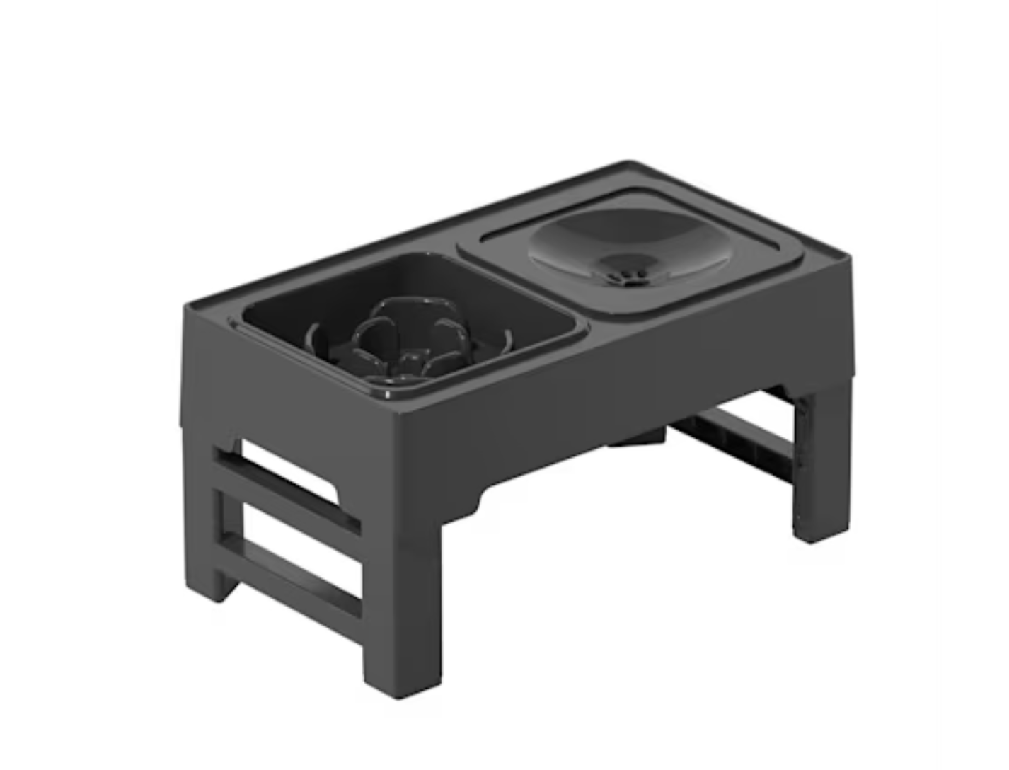 ELS Pet 2-in-1 Elevated Feeding Station for Dogs – Slow Bowl + Floating Bowl