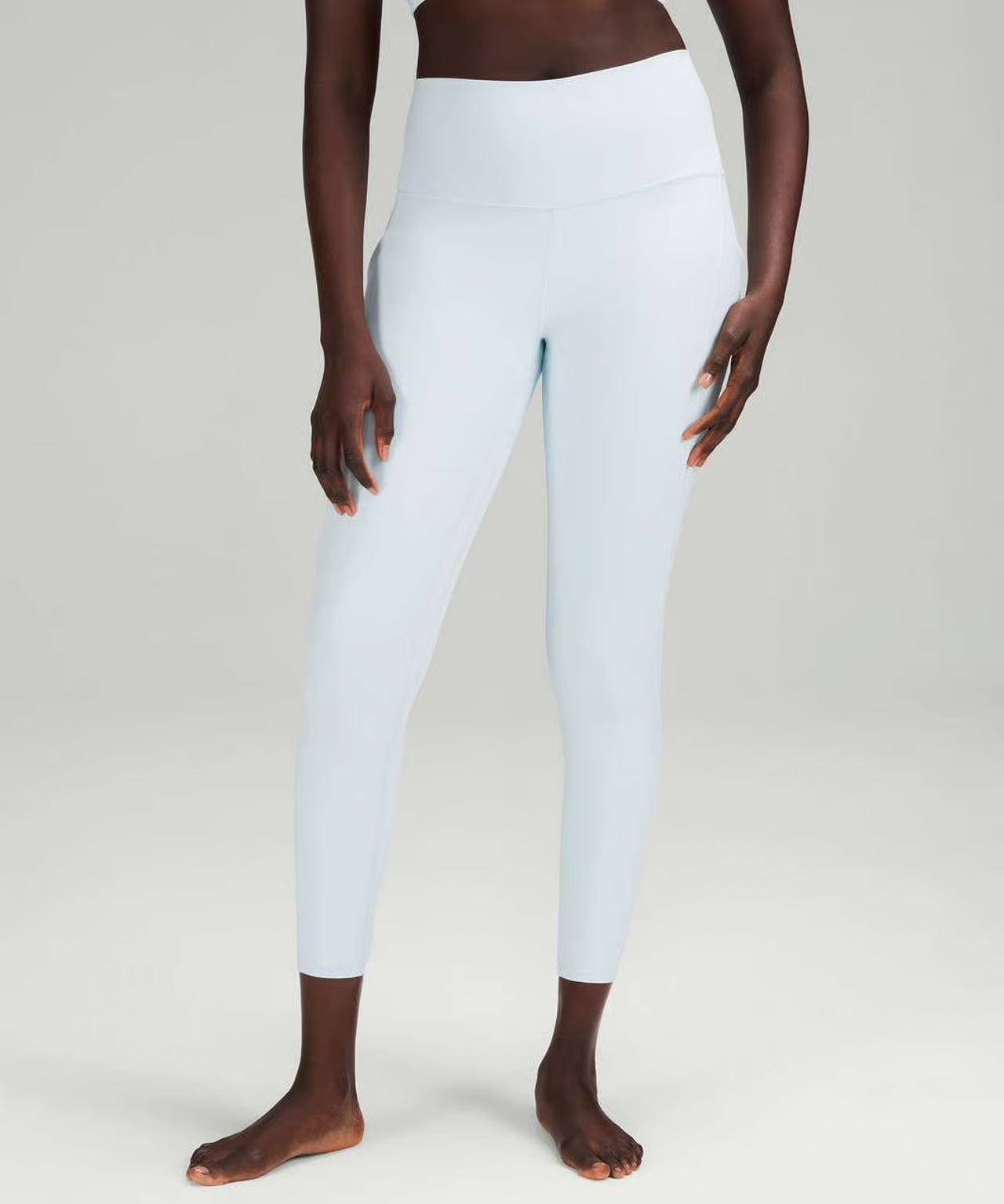 Lululemon Align HR Pant 25” Pockets Powder Blue Size 14 Nulu Leggings