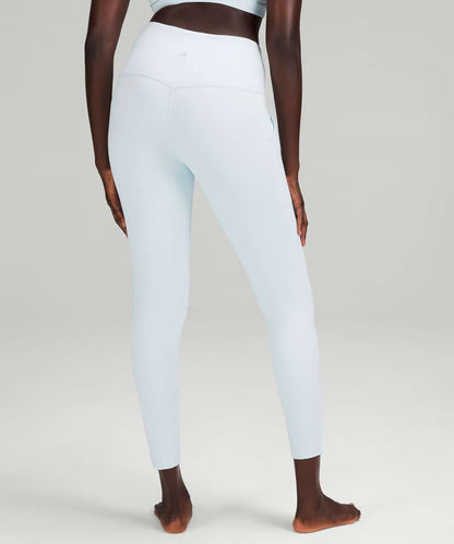 Lululemon Align HR Pant 25” Pockets Powder Blue Size 14 Nulu Leggings