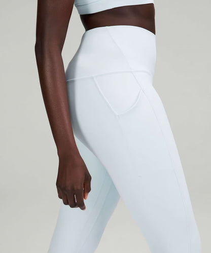 Lululemon Align HR Pant 25” Pockets Powder Blue Size 14 Nulu Leggings