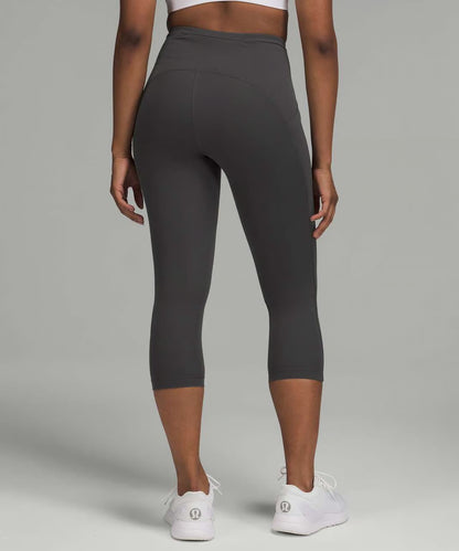 Lululemon Swift Speed High-Rise Crop 21” leggings in gray, size 20
