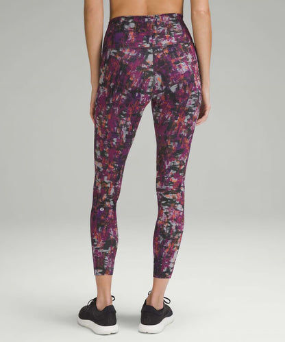 Lululemon Wunder Train High-Rise Tight 25” Cinder Flash Multi Size 0