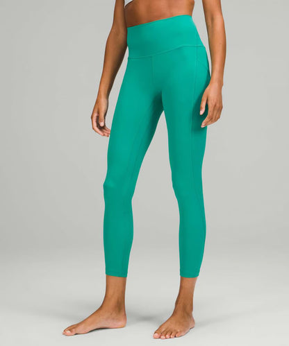 Lululemon Align High-Rise Pant with Pockets 25” in Maldives Green, size 18