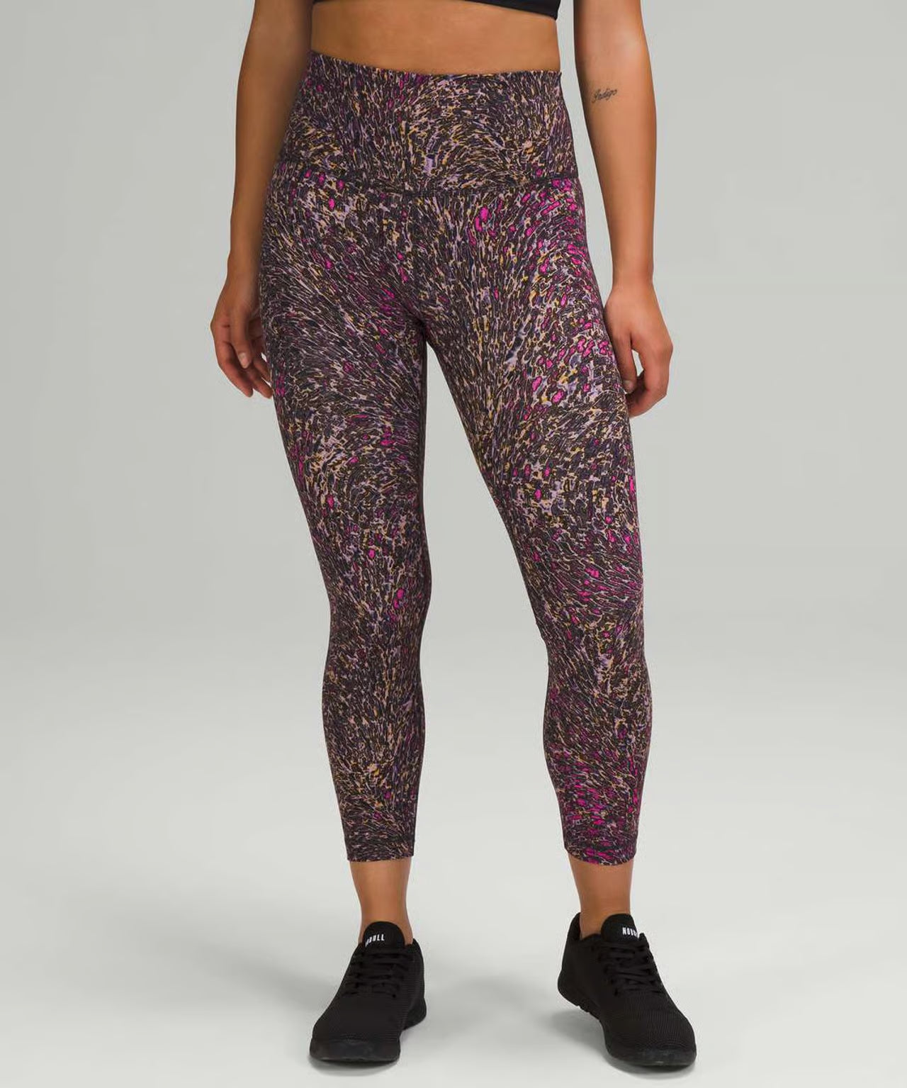 Lululemon Wunder Train High-Rise Crop Topography Multi Size 0 Leggings