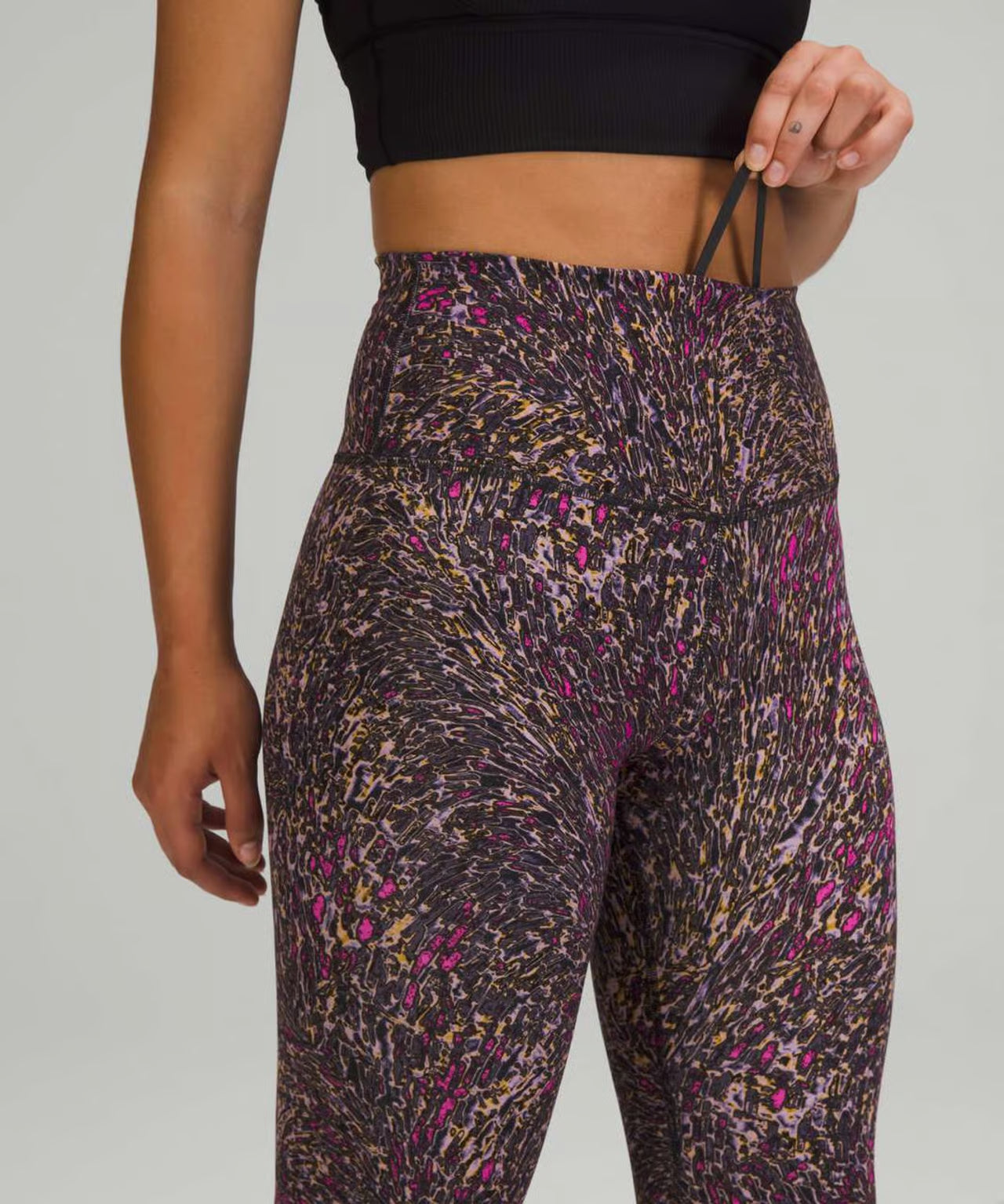 Lululemon Wunder Train High-Rise Crop Topography Multi Size 0 Leggings