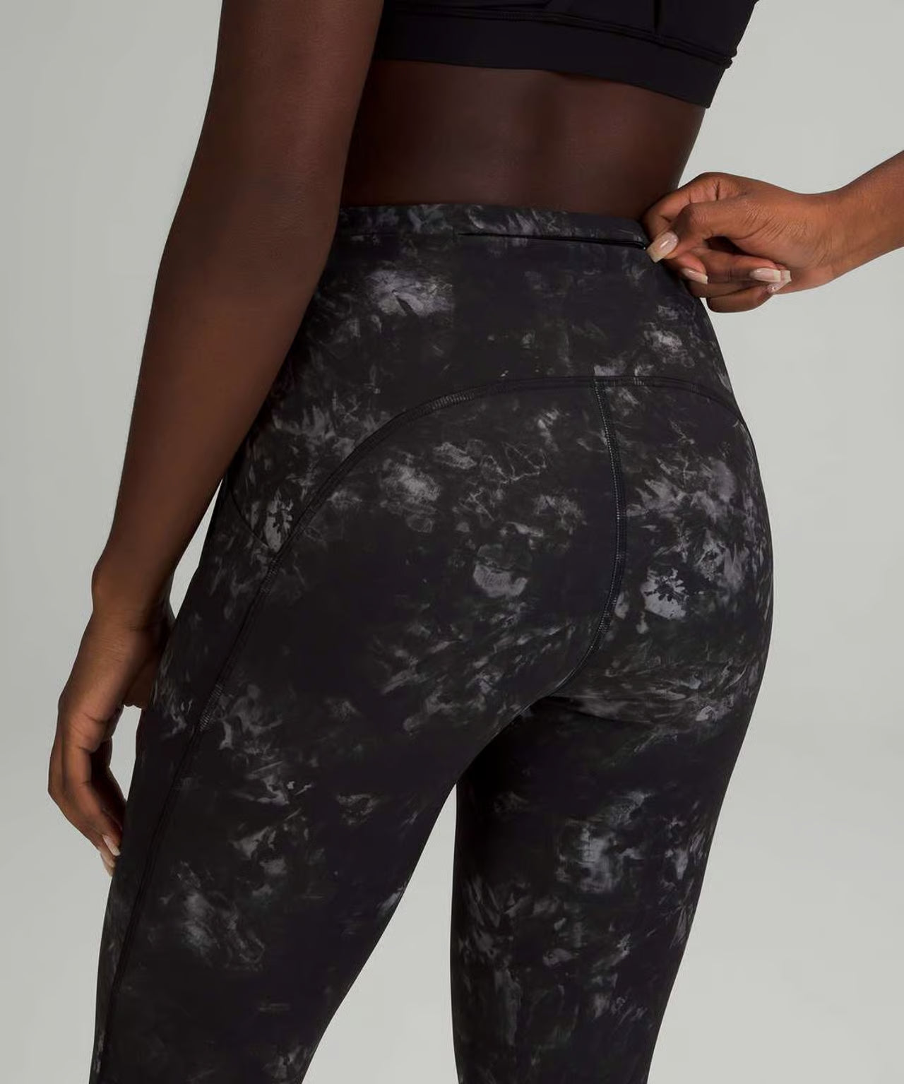 Lululemon Swift Speed High-Rise Crop 23” Aquila Black Multi Size 0