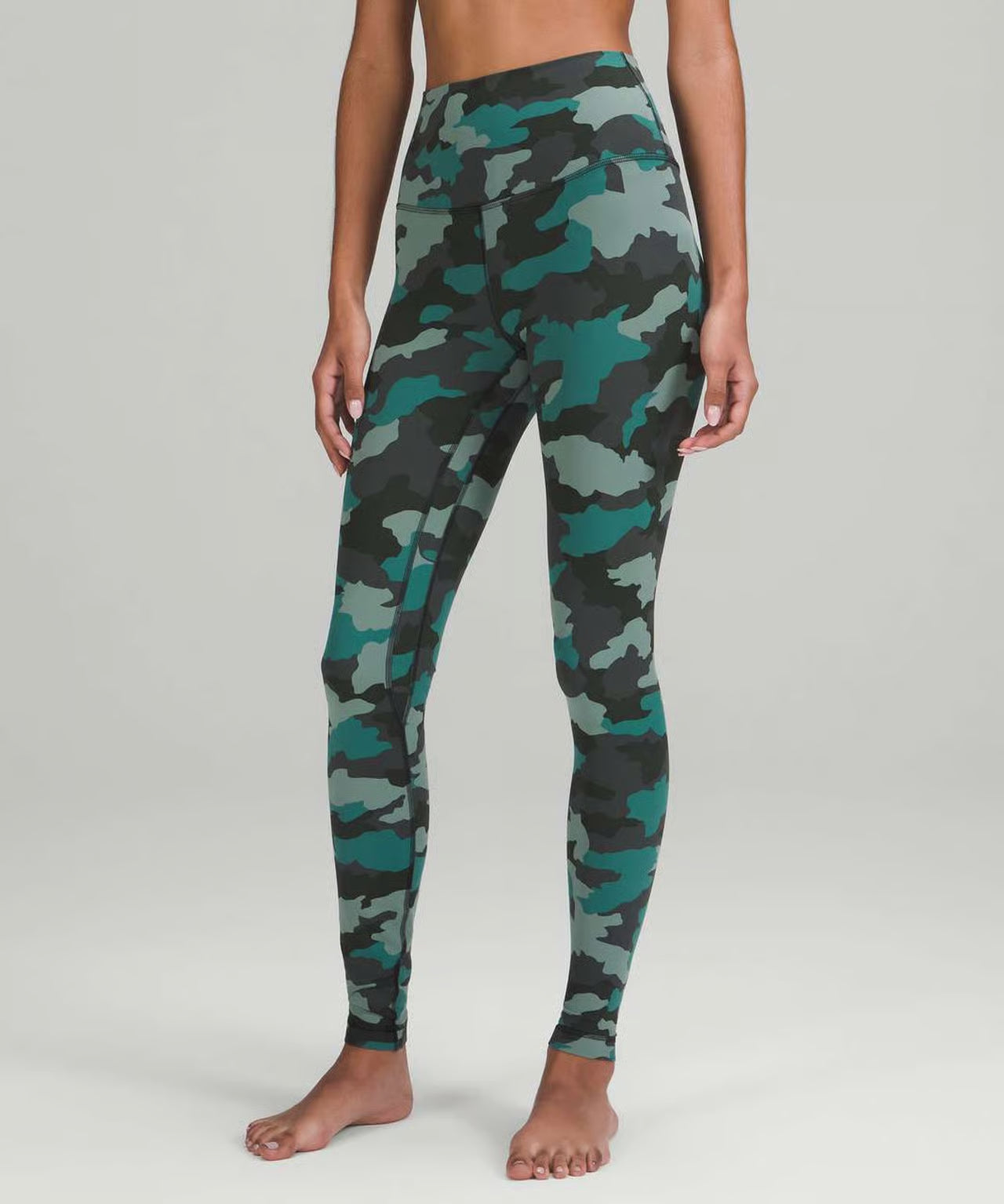Lululemon Align High-Rise Pant 28” Size 14 Heritage 365 Camo Tidewater Teal Mult
