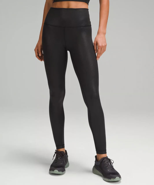 Lululemon Wunder Train High-Rise Tight Radiate Foil Print Black Size 0