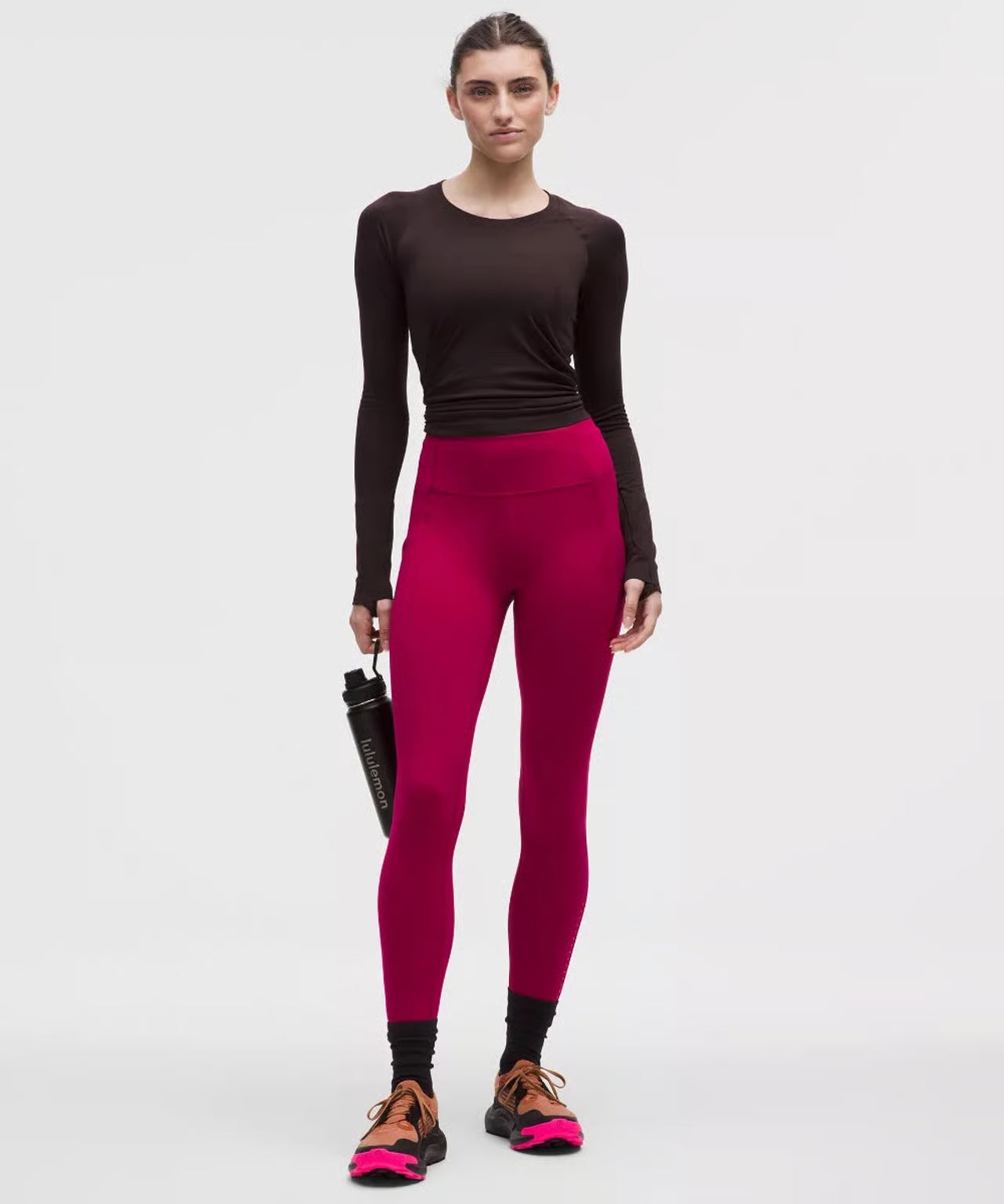 Lululemon Fast and Free High-Rise Pant 25” Sonic Pink Size 16 Nulux Leggings