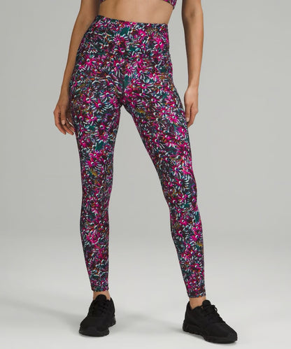 Lululemon Base Pace High-Rise Tights in Floral Electric Multi, size 0.