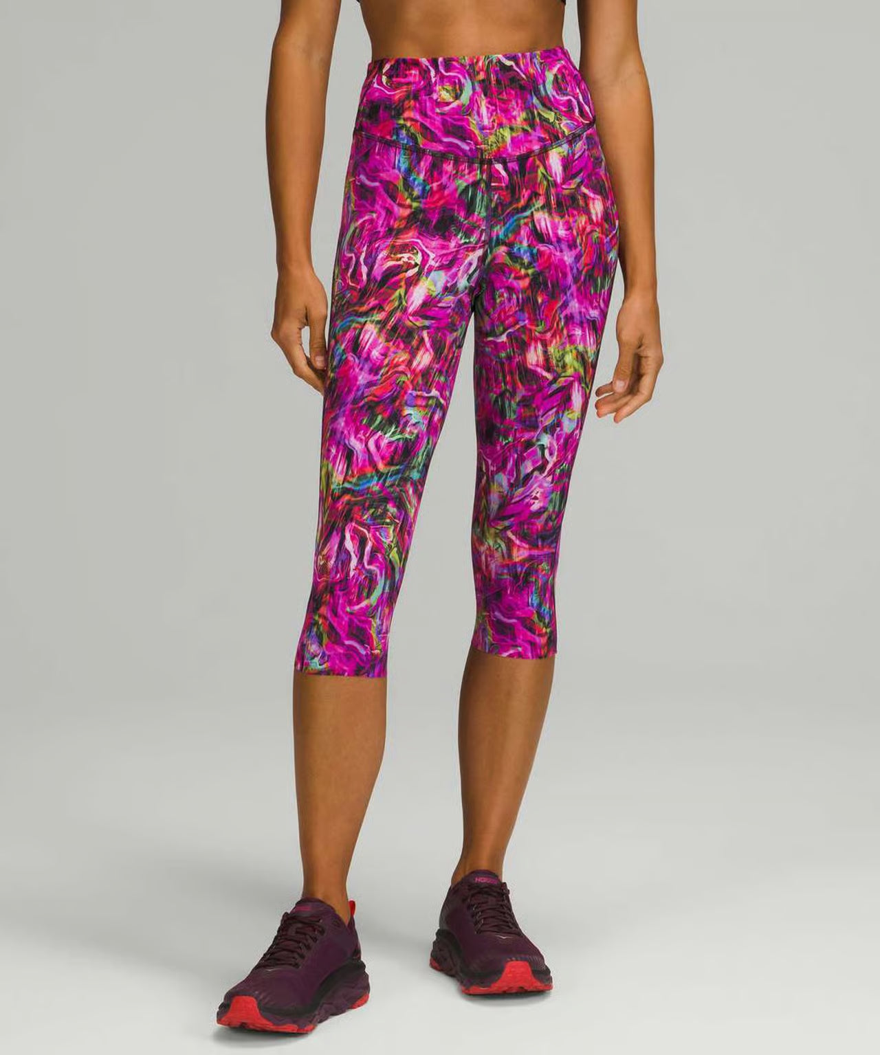Lululemon Base Pace High-Rise Crop 17” Hyper Flow Pink Multi Size 0