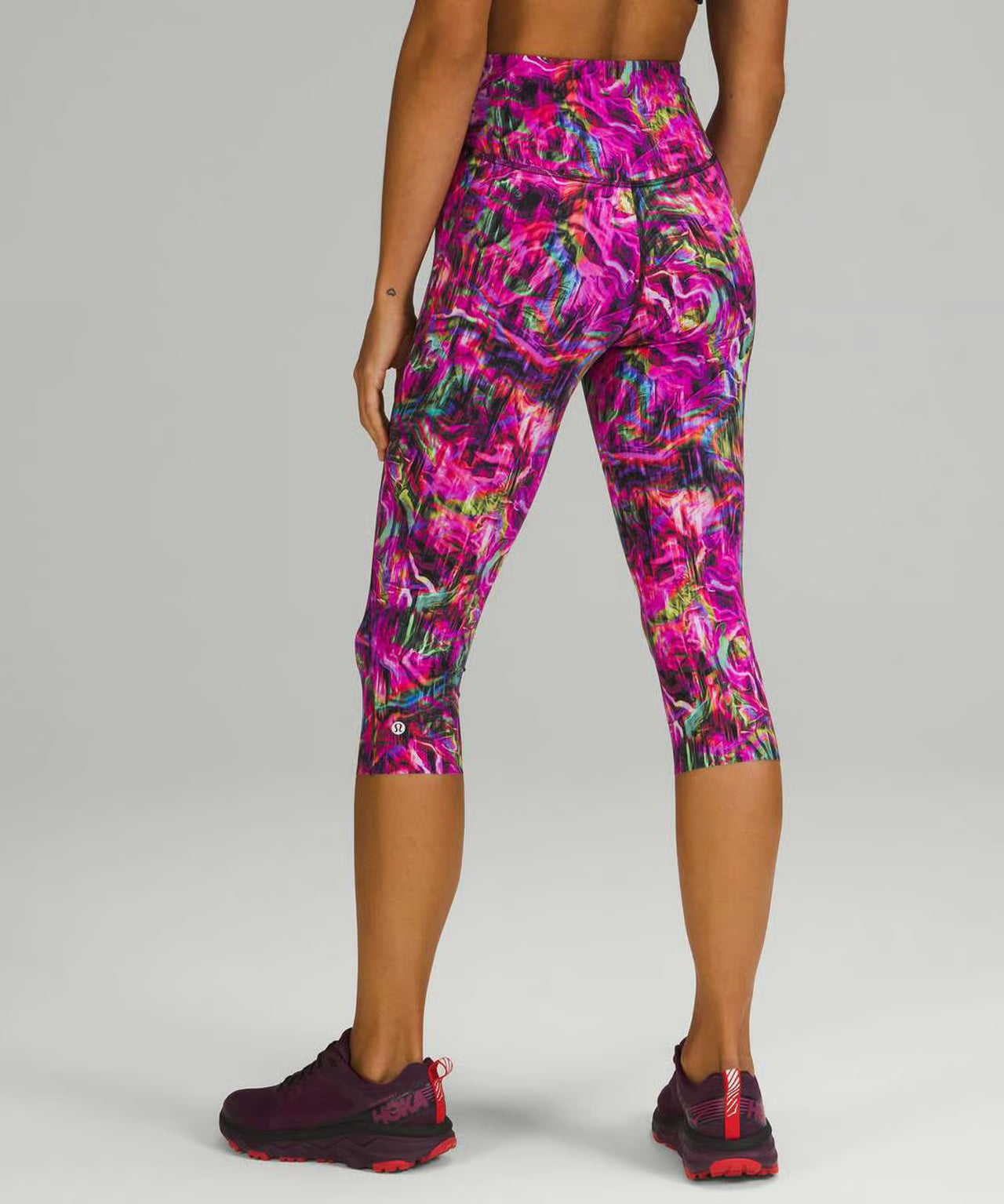 Lululemon Base Pace High-Rise Crop 17” Hyper Flow Pink Multi Size 0