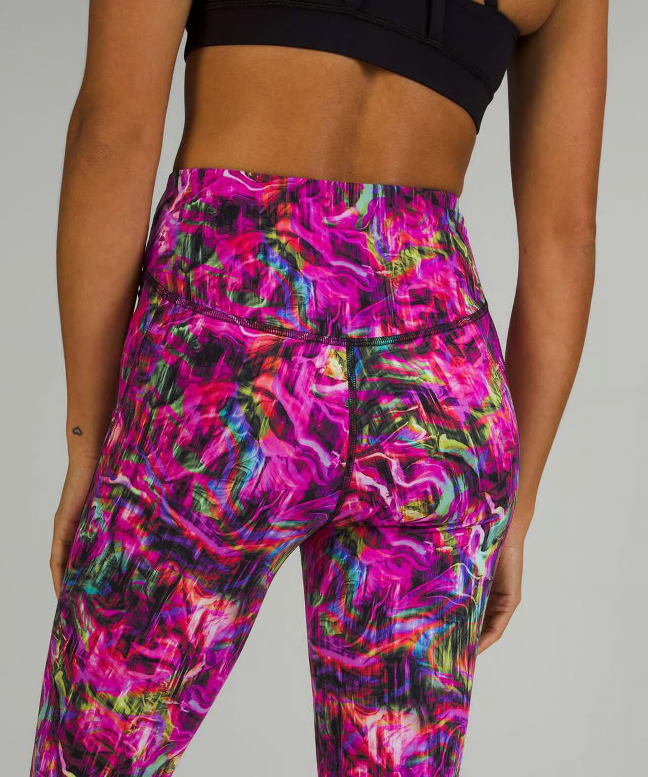 Lululemon Base Pace High-Rise Crop 17” Hyper Flow Pink Multi Size 0
