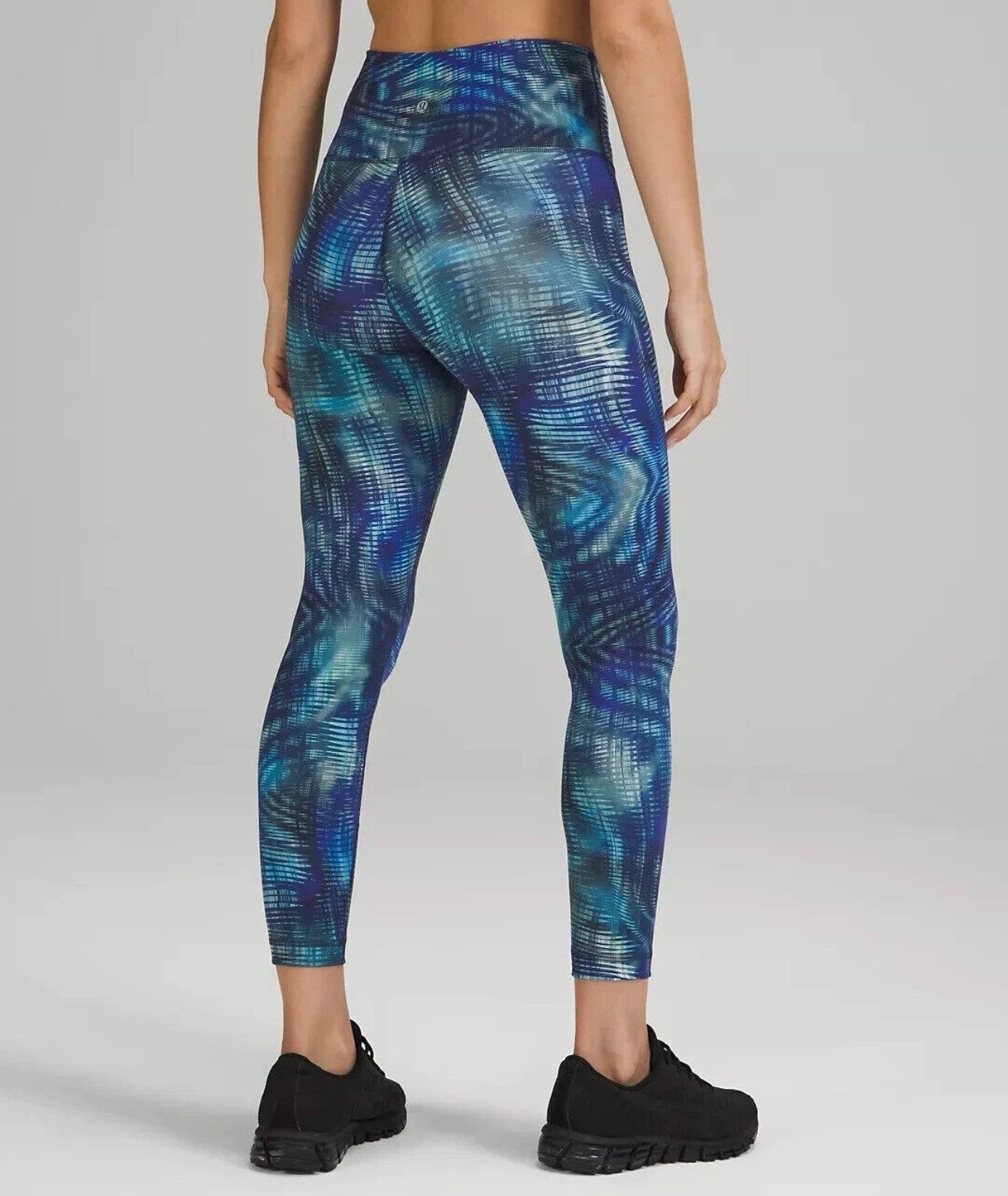 Lululemon Wunder Train HR Tight 25” Foil Shapeshifter Flux Blue Multi Size 14