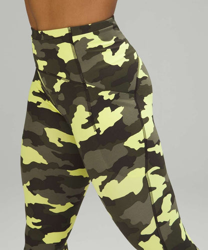 Lululemon Swift Speed High-Rise Crop 21” Heritage 365 Camo Crispin Green Sz 14