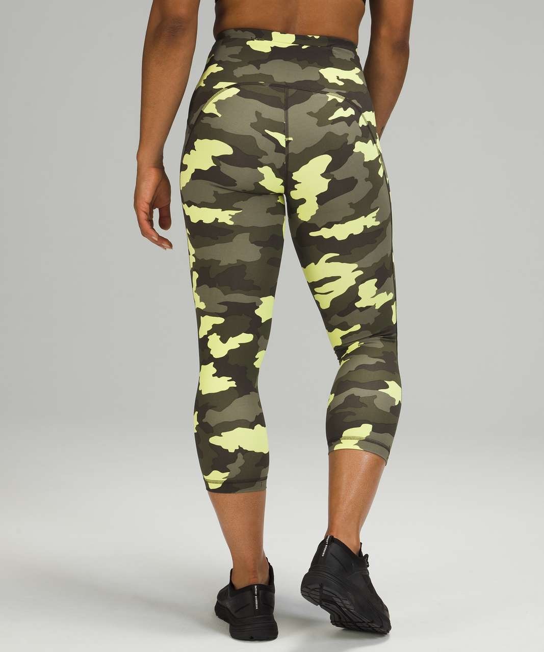 Lululemon Swift Speed High-Rise Crop 21” Heritage 365 Camo Crispin Green Sz 14