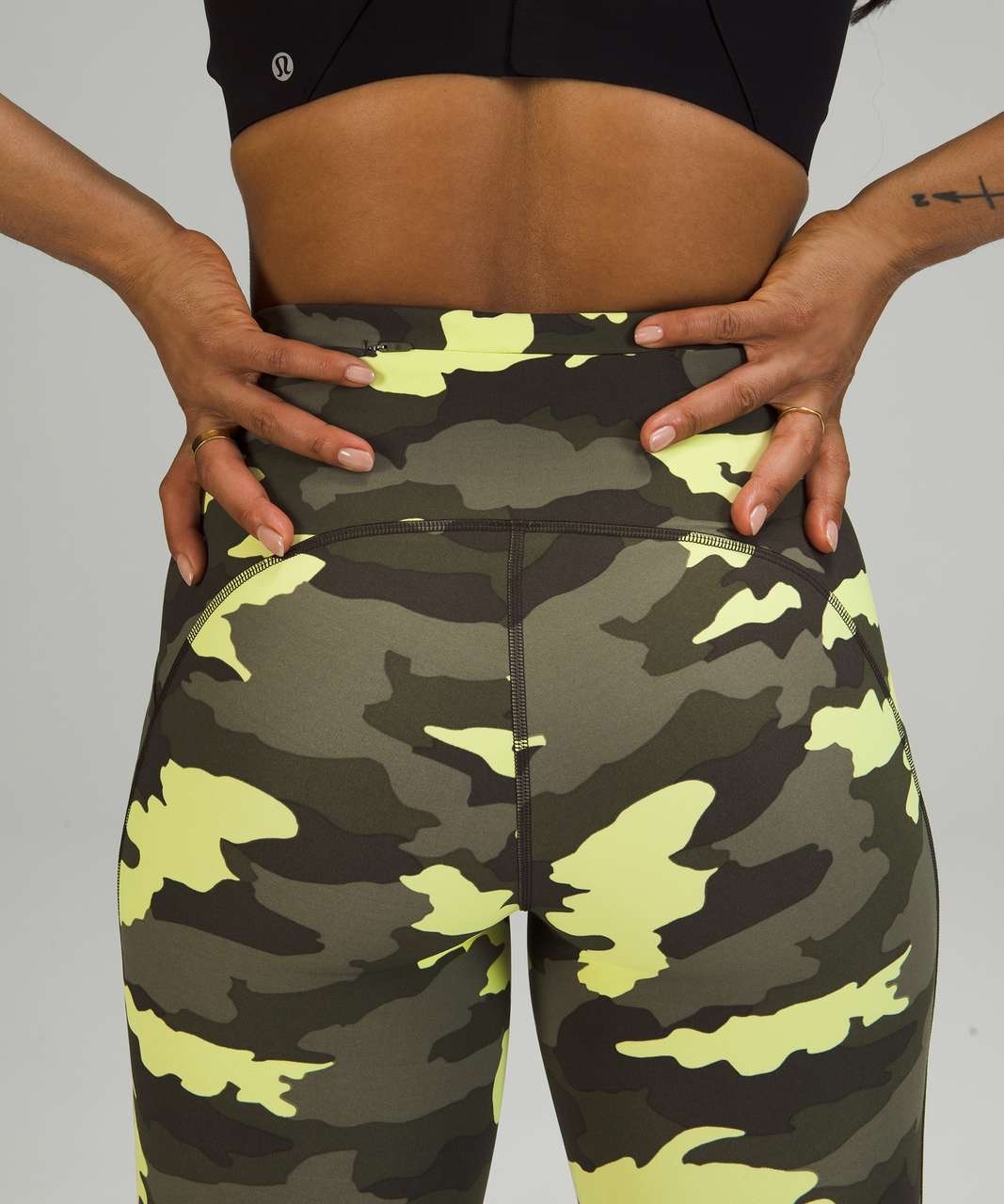 Lululemon Swift Speed High-Rise Crop 21” Heritage 365 Camo Crispin Green Sz 14