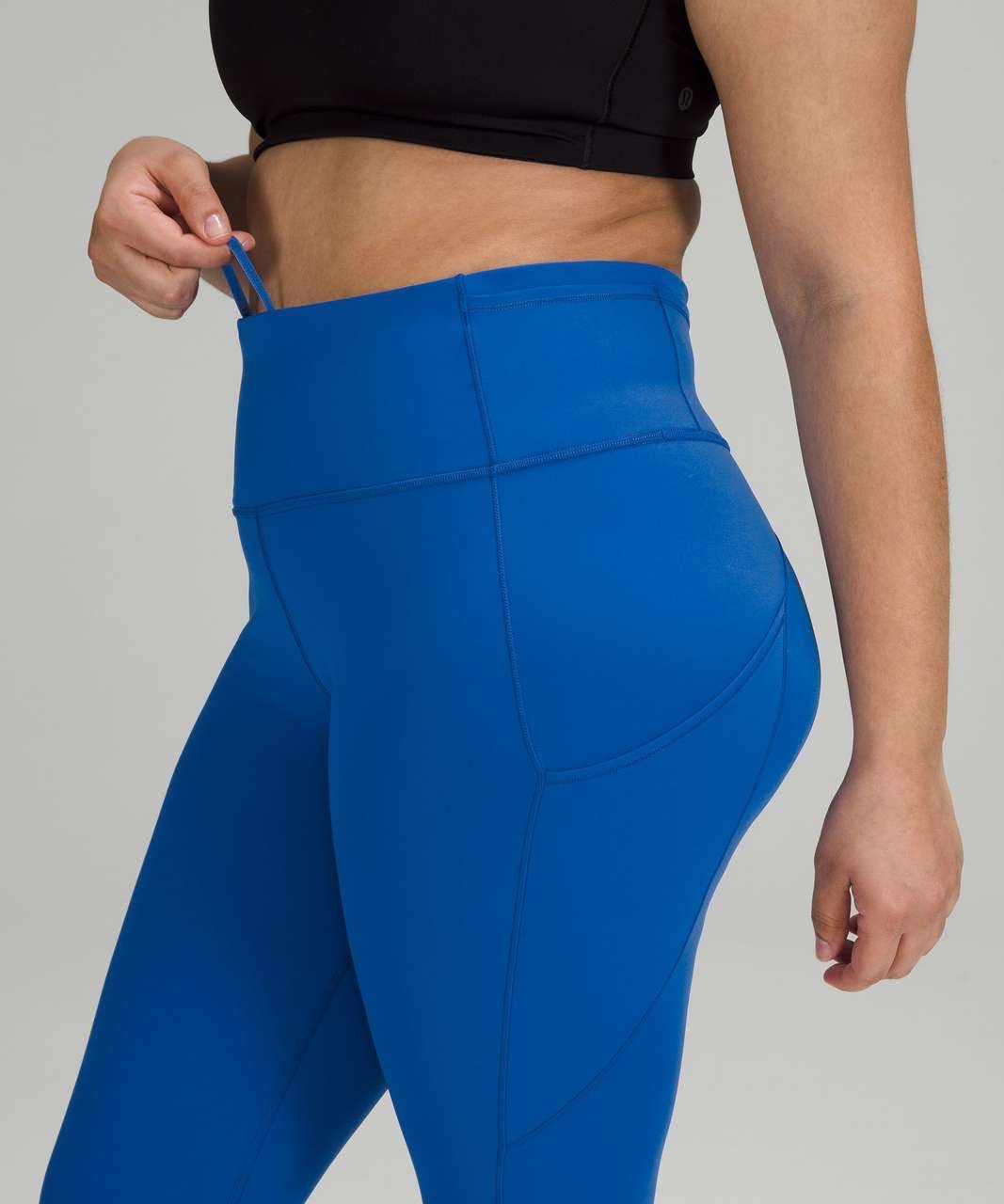 Lululemon Fast and Free High-Rise Tight 24” Blazer Blue Tone Size 14