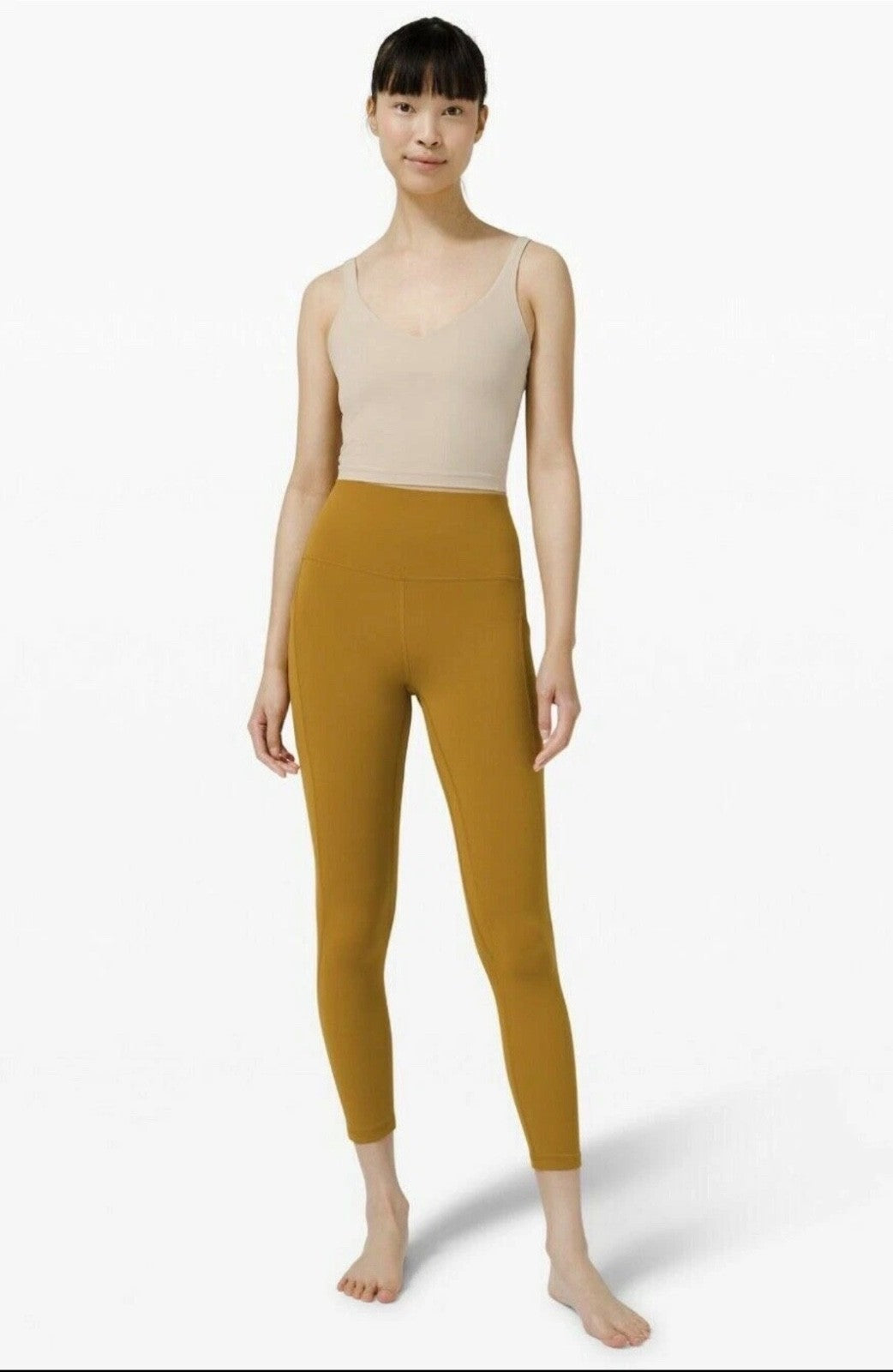 Lululemon Align HR Pant 25” Pockets Nulu Gold Spice Size 14 Leggings GLSC 76397